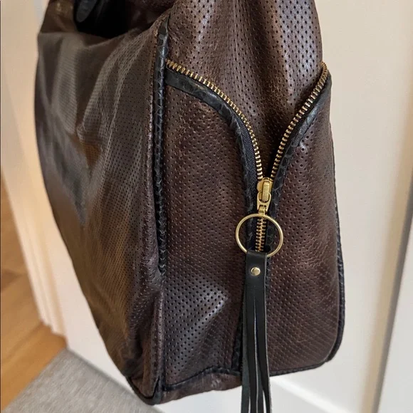 Maya Moon Designs Luxury Custom Leather Bag with Gold Accents - Picture 7 of 17